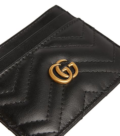 Gucci: Black 'Marmont' Card Holder 